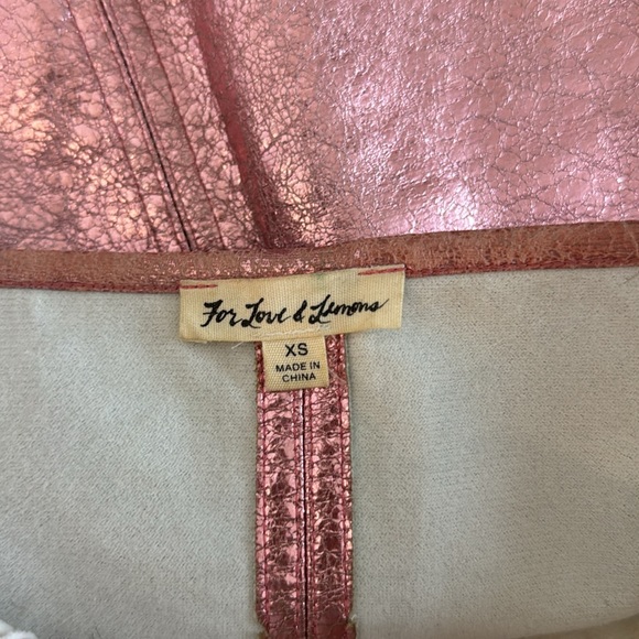 For Love & Lemons Pink Metallic Mini Skirt - Picture 5 of 5